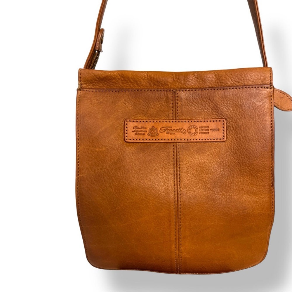 Fossil Vintage Genuine Leather Crossbody Bag Brown - Picture 4 of 8